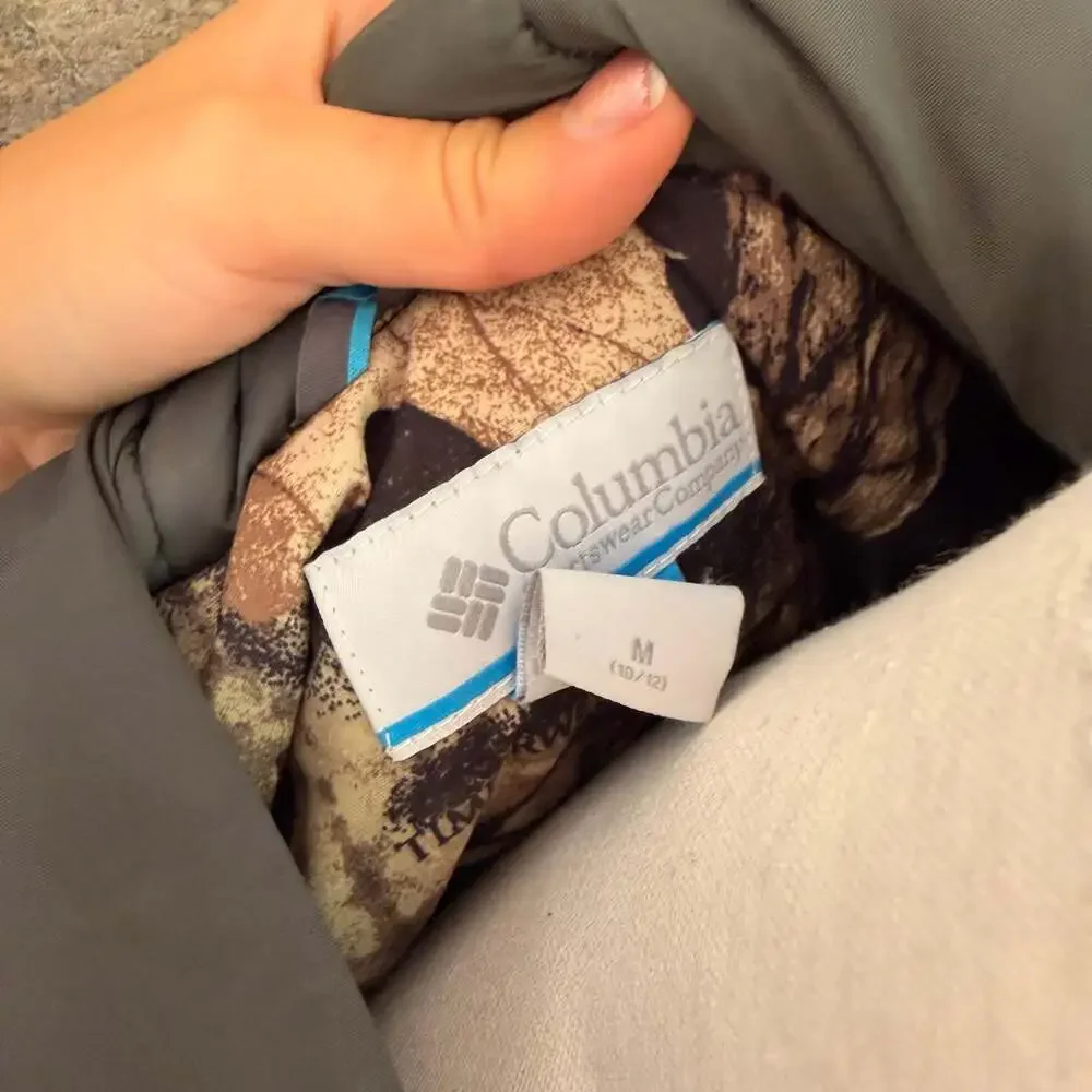 Columbia Youth Timberwolf Realtree Camouflage Hooded Hunting Jacket Size M